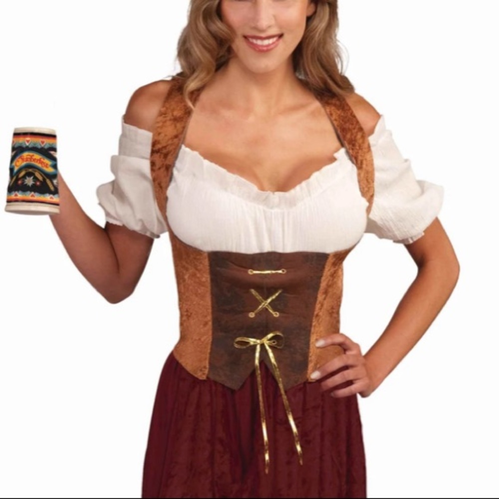 Medieval Pirate wench brown Corset top.